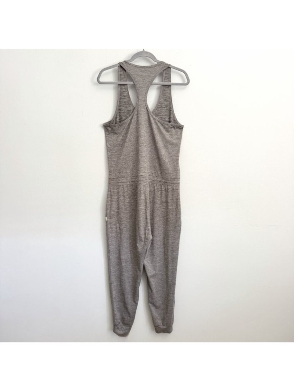 Vuori Lux Harem Jumpsuit Brown Gray Sleeveless Elastic Waist Active Size Large - Picture 6 of 8